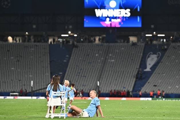 ISTANBUL, TURKEY - JUNE 10: Erling Haaland of Manchester City FC after the UEFA Champions League 2022 23 final match between FC Internazionale and Manchester City FC at Atatuerk Olympic Stadium on June 10, 2023 in Istanbul, FC Internazionale v Manchester City FC - UEFA Champions League Final 2022 23 Copyright: xSebastianxFrejx