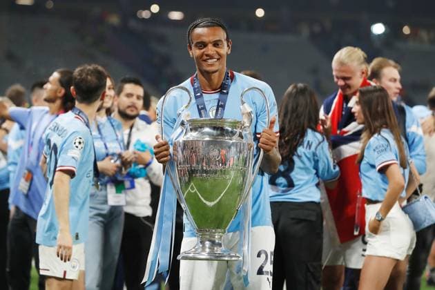 Manuel Akanji (ManC), JUNE 10, 2023 - Football Soccer : Akanji celebrate after winning UEFA Champions League final 2023 Istanbul match between Manchester City FC 1-0 FC Internazionale Milano at the Ataturk Olympic Stadium in Istanbul, Turkey. Noxthirdxpartyxsales  (220964103)
