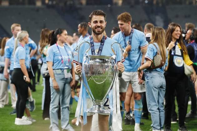 Bernardo Silva (ManC), JUNE 10, 2023 - Football Soccer : Bernardo Silva celebrate after winning UEFA Champions League final 2023 Istanbul match between Manchester City FC 1-0 FC Internazionale Milano at the Ataturk Olympic Stadium in Istanbul, Turkey. Noxthirdxpartyxsales  (220965231)