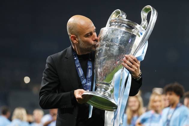 Josep Guardiola (ManC), JUNE 10, 2023 - Football Soccer : Guardiola celebrate after winning UEFA Champions League final 2023 Istanbul match between Manchester City FC 1-0 FC Internazionale Milano at the Ataturk Olympic Stadium in Istanbul, Turkey. Noxthirdxpartyxsales  (220965671)