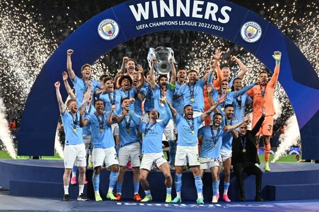 Final joy with a Trophy (Manchester City) during the UEFA Champions League Final match between Manchester City 1-0 Inter at Ataturk Olympic Stadium on June 10, 2023 in Istanbul, Trkiye. Noxthirdxpartyxsales  (220970489)