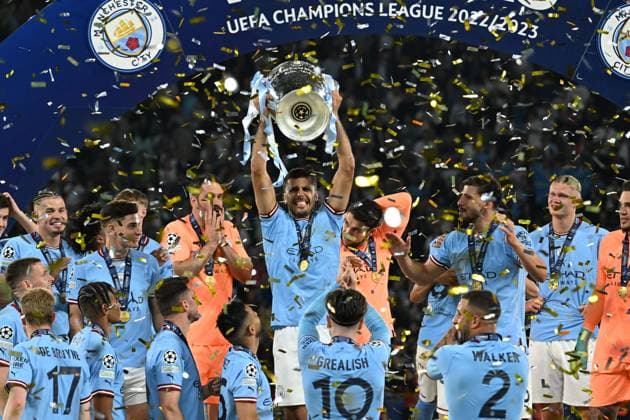 Final joy with a Trophy (Manchester City) during the UEFA Champions League Final match between Manchester City 1-0 Inter at Ataturk Olympic Stadium on June 10, 2023 in Istanbul, Trkiye. Noxthirdxpartyxsales  (220970536)