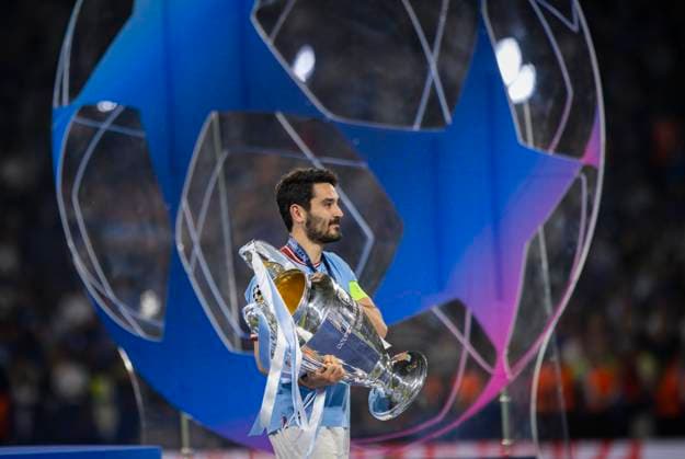 Istanbul, Turkey. 10th Jun 2023. Ilkay Gündogan (City) mit Pokal Manchester City - Inter Mailand UEFA Champions League Final 10.06.2023