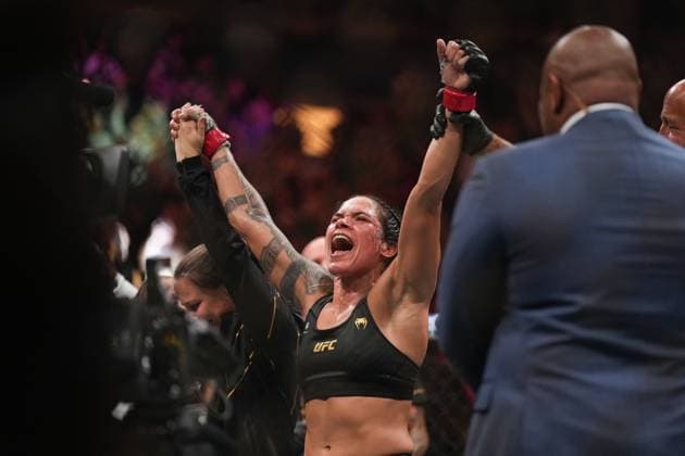 Bilder des Jahres 2023, Sport 06 Juni Sport Themen der Woche KW23 June 10, 2023, VANCOUVER, BC, CANADA: Amanda Nunes celebrates after defeating Irene Aldana during a UFC 289 women s bantamweight title bout, in Vancouver, on Saturday, June 10, 2023. Nunes announced her retirement after the bout. Canada News - June 10, 2023  - ZUMAc35_ 20230610_zaf_c35_339 Copyright: xDarrylxDyckx