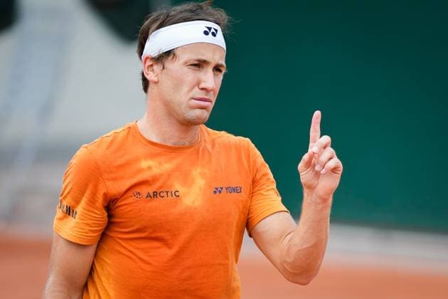 French Open, Roland Garros finale: Casper Ruud - Novak Djokovic Paris, Frankrike 20230611. Casper Ruud under trening for finalen i tennis i Roland-Garros-turneringen mellom Casper Ruud og Novak Djokovic fra Serbia. Foto: Beate Oma Dahle NTB Paris Frankrike EDITORIAL USE ONLY. RESTRICTED USE FOR BETTING COMPANIES Ref:_SPO_BNC5w2iZ39v9Qs.jpg  Copyright: xBeatexOmaxDahlex xNTBx
