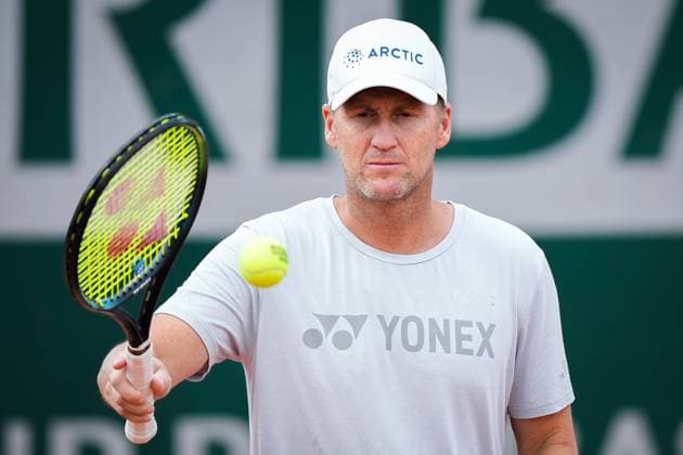 French Open, Roland Garros finale: Casper Ruud - Novak Djokovic Paris, Frankrike 20230611. Casper Ruuds trener og far Christian Ruud under trening for finalen i tennis i Roland-Garros-turneringen mellom Casper Ruud og Novak Djokovic fra Serbia. Foto: Beate Oma Dahle NTB Paris Frankrike EDITORIAL USE ONLY. RESTRICTED USE FOR BETTING COMPANIES Ref:_SPO_BNC6i8oki3MGqc.jpg  Copyright: xBeatexOmaxDahlex xNTBx