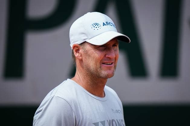 French Open, Roland Garros finale: Casper Ruud - Novak Djokovic Paris, Frankrike 20230611. Casper Ruuds trener og far Christian Ruud under trening for finalen i tennis i Roland-Garros-turneringen mellom Casper Ruud og Novak Djokovic fra Serbia. Foto: Beate Oma Dahle NTB Paris Frankrike EDITORIAL USE ONLY. RESTRICTED USE FOR BETTING COMPANIES Ref:_SPO_BNCSuSNhJB9i5E.jpg  Copyright: xBeatexOmaxDahlex xNTBx
