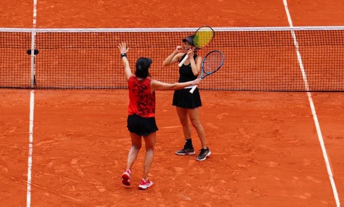 Mandatory Credit: Photo by Javier Garcia Shutterstock (13949284b) Su-Wei Hsieh and Xinyu Wang celebrates winning the Women s Doubles against Leylah Fernandez and Taylor Townsend French Open Tennis, Day 15, Roland Garros, Paris, France - 11 June 2023 French Open Tennis, Day 15, Roland Garros, Paris, France - 11 June 2023  Copyright: xJavierxGarcia Shutterstockx 13949284b