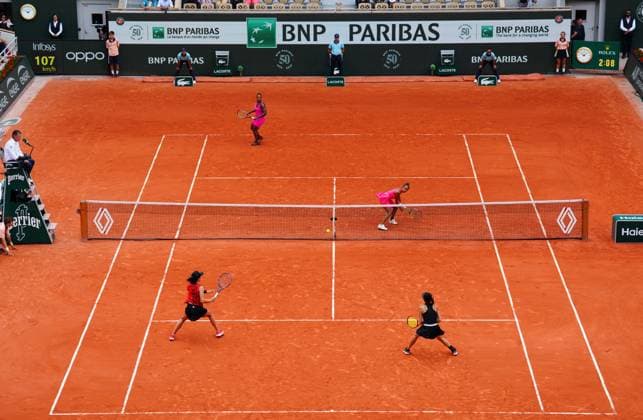 Mandatory Credit: Photo by Javier Garcia Shutterstock (13949284c) Su-Wei Hsieh and Xinyu Wang in action during the Women s Doubles against Leylah Fernandez and Taylor Townsend French Open Tennis, Day 15, Roland Garros, Paris, France - 11 June 2023 French Open Tennis, Day 15, Roland Garros, Paris, France - 11 June 2023  Copyright: xJavierxGarcia Shutterstockx 13949284c