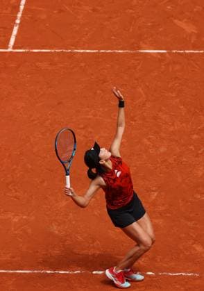 Mandatory Credit: Photo by Ella Ling Shutterstock (13949291r) Xinyu Wang of China in action French Open Tennis, Day 15, Roland Garros, Paris, France - 11 June 2023 French Open Tennis, Day 15, Roland Garros, Paris, France - 11 June 2023  Copyright: xEllaxLing Shutterstockx 13949291r