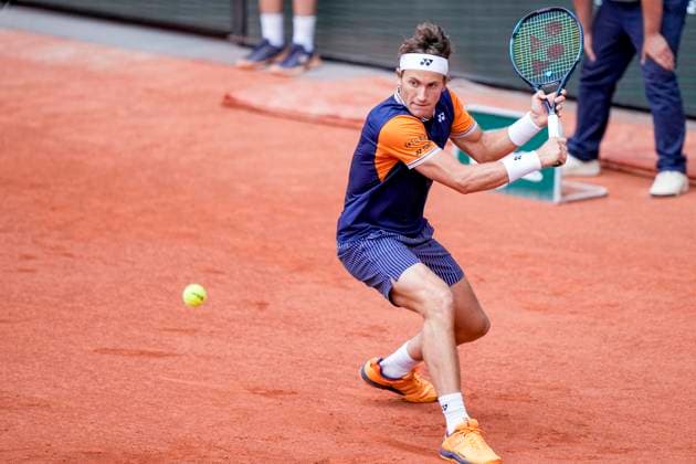 French Open, Roland Garros finale: Casper Ruud - Novak Djokovic Paris, Frankrike 20230611. Casper Ruud under finalen i tennis i Roland-Garros-turneringen mellom Casper Ruud og Novak Djokovic fra Serbia. Foto: Beate Oma Dahle NTB Paris Frankrike EDITORIAL USE ONLY. RESTRICTED USE FOR BETTING COMPANIES Ref:_SPO_BNCm6sbR04Ab7I.jpg  Copyright: xBeatexOmaxDahlex xNTBx