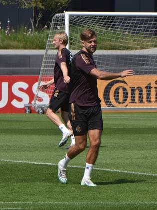 Sport Themen der Woche KW23 11.06.2023 Frankfurt am Main, DFB-Campus DFB Training der Deutschen Nationalmannschaft Julian Brandt und Niclas Füllkrug (GER) *** 11 06 2023 Frankfurt am Main, DFB Campus DFB German National Team Training Julian Brandt and Niclas Füllkrug GER