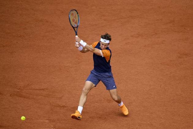 Casper Ruud (Nor) TENNIS : Roland Garros 2023 - Finale Messieurs - Paris - 11 06 2023 JBAutissier Panoramic 