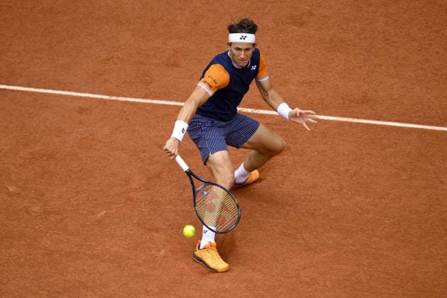 Casper Ruud (Nor) TENNIS : Roland Garros 2023 - Finale Messieurs - Paris - 11 06 2023 JBAutissier Panoramic 