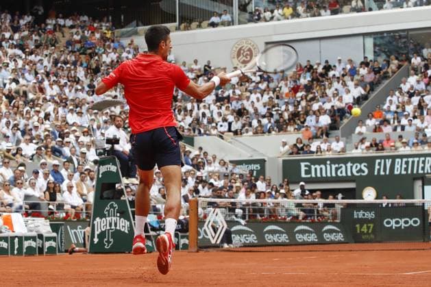 Novak Djokovic Vs Casper Ruud - Finale Simple Messieurs TENNIS : Roland-Garros 2023 - Paris - 11 06 2023 MichaelBaucher Panoramic 