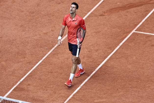 Novak Djokovic, SRB, during final of 2023 French Open at Roland Garros, Paris, 11 06 2023; -