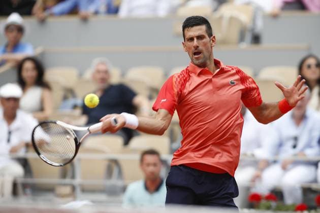 Novak Djokovic Vs Casper Ruud - Finale Simple Messieurs TENNIS : Roland-Garros 2023 - Paris - 11 06 2023 MichaelBaucher Panoramic 