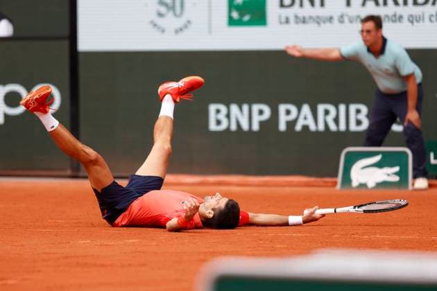 Novak Djokovic jubelt nach dem Sieg, Jubel, Freude, Emotion Copyright: xJuergenxHasenkopfx