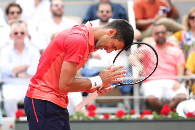 Novak Djokovic, SRB, during final of 2023 French Open at Roland Garros, Paris, 11 06 2023; -