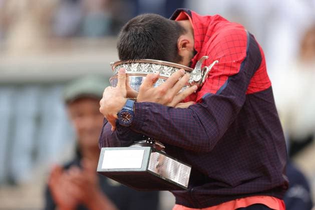Novak Djokovic, SRB, after final of 2023 French Open at Roland Garros, Paris, 11 06 2023; -