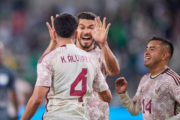RECORD DATE NOT STATED Seleccion Mexico 2023 Mexico vs Cameroon Kevin Alvarez celebrates his goal 2-2 of Mexico during the game Mexico (Mexican national team, Nationalteam vs Cameroon, corresponding to the Friendly match, at Snapdragon Stadium, on June 10, 2023. <br><br> Kevin Alvarez celebra su gol 2-2 de Mexico el partido Mexico (Seleccion Mexicana) vs Camerun, correspondiente al Partido Amistoso de preparacion, en el Estadio Snapdragon, el 10 de junio de 2023. SAN DIEGO CALIFORNIA ESTADOS UNIDOS  Copyright: xCristianxdexMarchenax 20230610230433_SMN_23_AM_MEX_CAM_ALVAREZ305