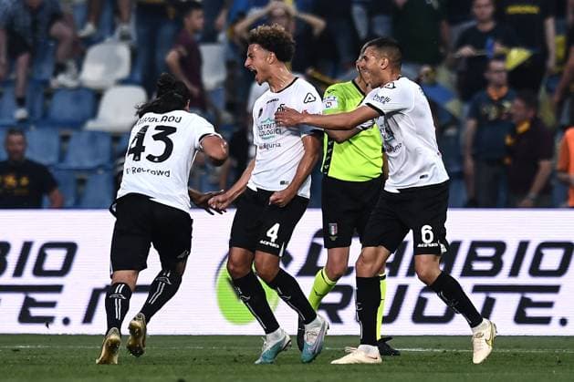 Mp Reggio Emilia 11 06 2023 - campionato di calcio serie A Spezia-Hellas Verona foto Matteo Papini Image nella foto: esultanza gol Ethan Ampadu 