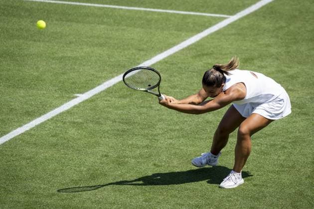 Sport Bilder des Tages ROSMALEN - Natalija Stevanovic (RUS) in action against Victoria Azarenka (RUS) on the first day of the Libema Open tennis tournament in Rosmalen. AP SANDER KING xVIxANPxSportx xxANPxIVx 471453435 originalFilename: 471453435.jpg