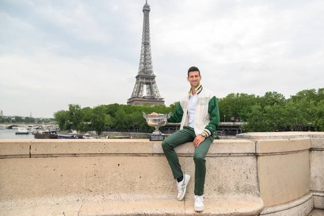 French Open - Novak Djokovic Poses With His Trophy Novak Djokovic of Serbia poses with The Musketeers? Cup after winning his 23rd grand slam trophy on the Bir-Hakeim bridge after winning the Men s Singles Title in the 2023 French Open on June 12, 2023 in Paris, France. Photo by Laurent Zabulon ABACAPRESS.COM attend the French Open 2021 at Roland Garros on June 11, 2023 in Paris, France. Photo by Laurent Zabulon ABACAPRESS.COM Paris France  Copyright: xZabulonxLaurent ABACAx 856704_005 ZabulonxLaurent ABACAx 0259523425st