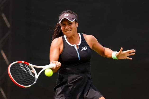 Mandatory Credit: Photo by Ryan Browne Shutterstock (13961280ab) Heather Watson of Great Britain. Rothesay Open, Day One, Tennis, Nottingham Tennis Centre, Nottingham, UK - 12 Jun 2023 Rothesay Open, Day One, Tennis, Nottingham Tennis Centre, Nottingham, UK - 12 Jun 2023 Copyright: xRyanxBrowne Shutterstockx 13961280ab