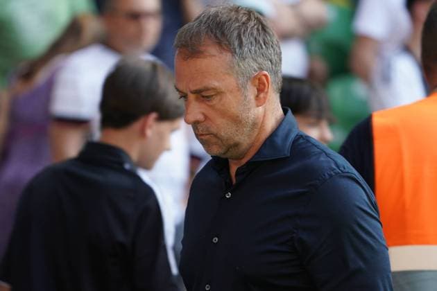 Sport Bilder des Tages Bundestrainer Hansi Flick (Deutschland Germany) enttäuscht und sauer - 12.06.2023: Deutschland vs. Ukraine, Weserstadion Bremen, Freundschaftsspiel, 1000. Spiel der Länderspielgeschichte