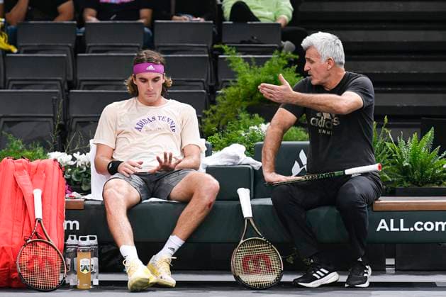 Rolex Paris Masters Apostolos Tsitsipas, father and coach of Stefanos Tsitsipas during the Rolex Paris Masters, ATP, Tennis Herren Masters 1000 tennis tournament, on October 30, 2022 at Accor Arena in Paris, France. Photo by Victor Joly ABACAPRESS.COM Paris France  Copyright: xJolyxVictor ABACAx 829983_015 JolyxVictor ABACAx 829983_015