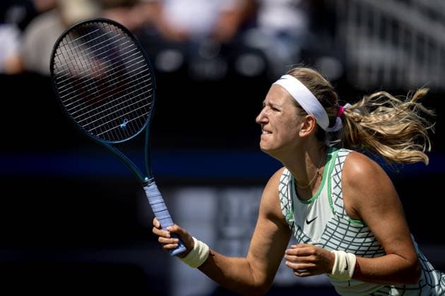 ROSMALEN - Victoria Azarenka (BLR) in action against Ashlyn Krueger (USA) on the third day of the Libema Open tennis tournament in Rosmalen. AP SANDER KING xVIxANPxSportx xxANPxIVx 471588692 originalFilename: 471588692.jpg