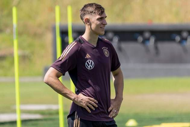 Fussball Nationalmannschaft Herren Training, DFB Campus, Frankfurt, 14.06.2023 Nico Schlotterbeck (Deutsche Fussball Nationalmannschaft), Training DFB Herren, Frankfurt, DFB Campus, 14.6.2023 Copyright: xBEAUTIFULxSPORTS Gawlikx