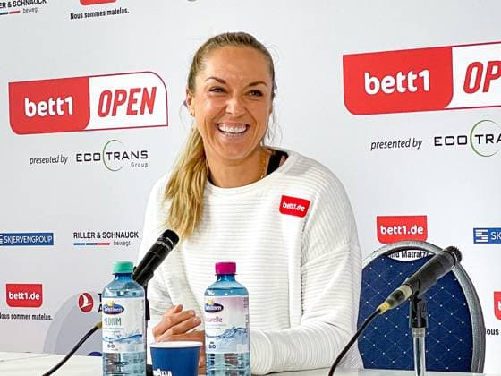 Sabine LISICKI GER - Pressegespräch, bett1open presented by ecotrans Group, Berlin, LTTC Rot-Weiß Berlin, 16.06.2023, Copyright: xClaudioxGärtnerx