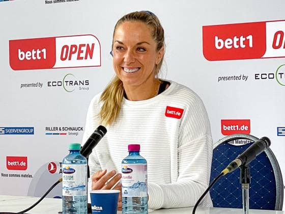 Sabine LISICKI GER - Pressegespräch, bett1open presented by ecotrans Group, Berlin, LTTC Rot-Weiß Berlin, 16.06.2023, Copyright: xClaudioxGärtnerx