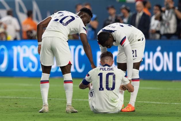 RECORD DATE NOT STATED CONCACAF NATIONS LEAGUE 2022-2023 United States vs Mexico SF Christian Pulisic of USA during the game United States (USA) vs Mexico (Mexican national team, Nationalteam , corresponding to Semifinals of Final Four of the CONCACAF Nations League 2022-2023, at Allegiant Stadium, on June 15, 2023. <br><br> Christian Pulisic de USA durante el partido Estados Unidos (EUA) vs Mexico (Seleccion Mexicana), correspondiente a Semifinales del Final Four de la Liga de Naciones CONCACAF 2022-2023, en el Allegiant Stadium, el 15 de junio de 2023. LAS VEGAS NEVADA ESTADOS UNIDOS  Copyright: xDavidxLeahx 20230615215125_CNL_23_SF_USA_MEX_PULISIC190