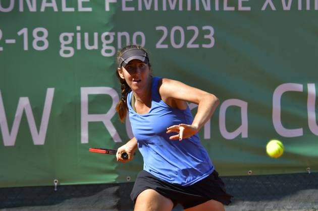 Sapfo Sakellaridi (GRC) during the match of round of 16 of ITF W60 Women s Tennis Tournament BMW Cup on June 16, 2023 at Reale Circolo Canottieri Tevere Remo in Rome, Italy  Copyright: xRobertoxBettacchi IPAxSportx xipx xx 0 IPA_IPA38673117