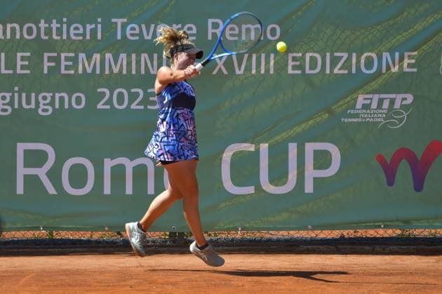 Dalila Spiteri (ITA) during the match of round of 16 of ITF W60 Women s Tennis Tournament BMW Cup on June 16, 2023 at Reale Circolo Canottieri Tevere Remo in Rome, Italy  Copyright: xRobertoxBettacchi IPAxSportx xipx xx 0 IPA_IPA38673126