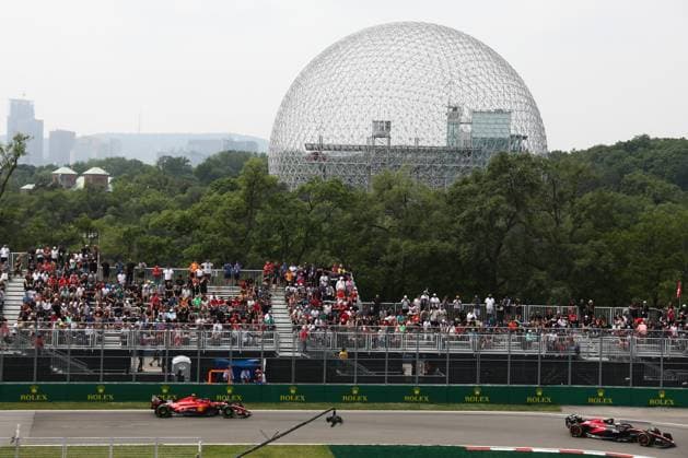 F1 Grand Prix Of Canada Practice 1 Carlos Sainz of Ferrari and Zhou Guanyu of Alfa Romeo during first practice ahead of the Formula 1 Grand Prix of Canada at Circuit Gilles Villeneuve in Montreal, Canada on June 16, 2023. Montreal Canada  Copyright: xJakubxPorzyckix originalFilename:porzycki-f1grandp230616_npWd8.jpg