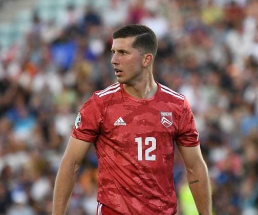FARO, PORTUGAL - JUNE 16: Jayce Mascarenhas-Olivero of Gibraltar looks on during the UEFA EURO, EM, Europameisterschaft,Fussball 2024 qualifying round group B match between Gibraltar and France at Estadio Algarve on June 16, 2023 in Faro near Faro, Portugal. SPO 