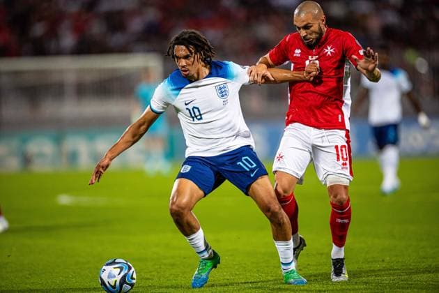 16.06.2023 MALTA, PILKA NOZNA (FOOTBALL) ELIMINACJE MISTRZOSTW EUROPY UEFA EURO, EM, Europameisterschaft,Fussball 2024 ( UEFA EURO 2024 QUALIFICATION ), MECZ MALTA - ANGLIA ( GAME ) ( MALTA - ENGLAND) NZ TRENT ALEXANDER-ARNOLD FOTO LUKASZ SKWIOT CYFRASPORT NEWSPIX.PL --- Newspix.pl POLAND OUT!  20230616CSLS030
