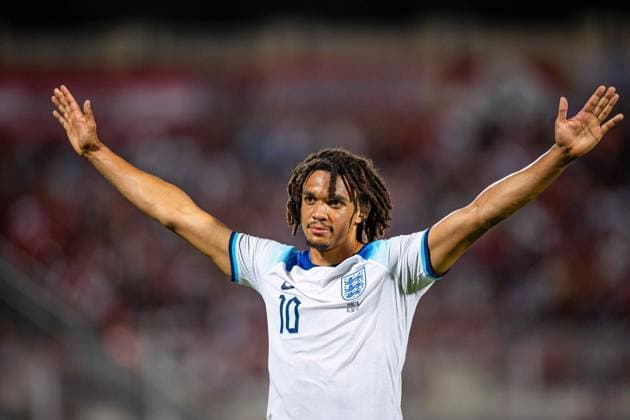 16.06.2023 MALTA, PILKA NOZNA (FOOTBALL) ELIMINACJE MISTRZOSTW EUROPY UEFA EURO, EM, Europameisterschaft,Fussball 2024 ( UEFA EURO 2024 QUALIFICATION ), MECZ MALTA - ANGLIA ( GAME ) ( MALTA - ENGLAND) NZ TRENT ALEXANDER-ARNOLD BRAMKA RADOSC GOL GOAL FOTO LUKASZ SKWIOT CYFRASPORT NEWSPIX.PL --- Newspix.pl POLAND OUT!  20230616CSLS036