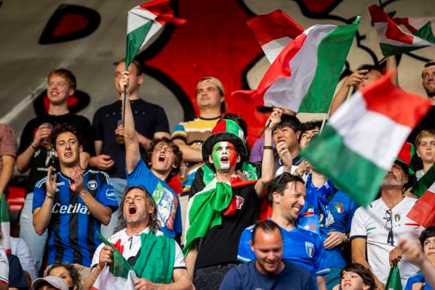 Enschede, Netherlands. 15th Jun, 2023. Fans (Italy) Spain - Italy Spanien - Italien 15.06.2023
