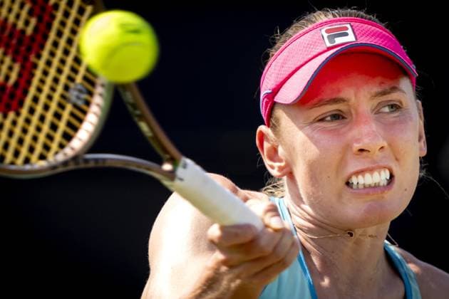 ROSMALEN - Ekaterina Alexandrova (RUS) in action against Aliaksandra Sasnovich (BLR) during the semifinals of the Libema Open tennis tournament in Rosmalen. AP SANDER KING xVIxANPxSportx xxANPxIVx 471817294 originalFilename: 471817294.jpg