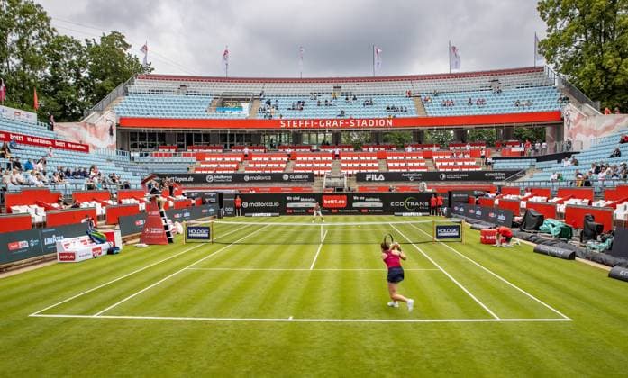 Berlin, 17.06.23, Tennis: Grass Court Championships Berlin im Steffi-Graf-Stadion. Damen, Einzel, Qualifikationsrunde, Seidel (Deutschland) - Siegemund (Deutschland). bett1open 2023 - Grass Court Championships Berlin