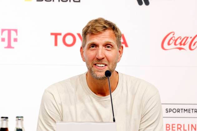 Dirk Nowitzki bei der Pressekonferenz zu den Special Olympics World Games Berlin 2023 in der Messe Berlin. Berlin, 17.06.2023