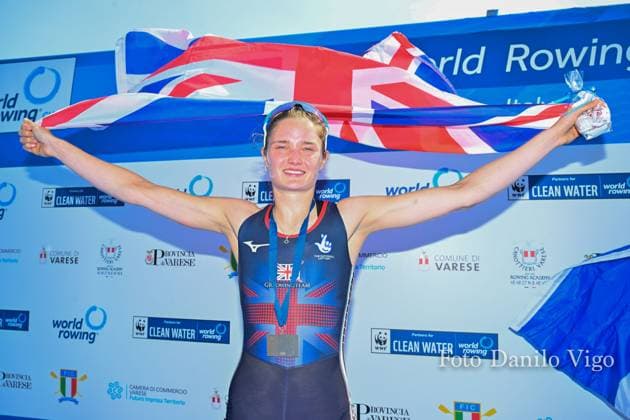 Lightweight Women s Single Sculls Final A: Olivia Bates (GBR) bronze medal during 2023 World Rowing Cup II, Canoying in Varese, Italy, June 16 2023  Copyright: xDaniloxVigo IPAxSportx xipa-agenx xx 0 IPA_IPA38693061
