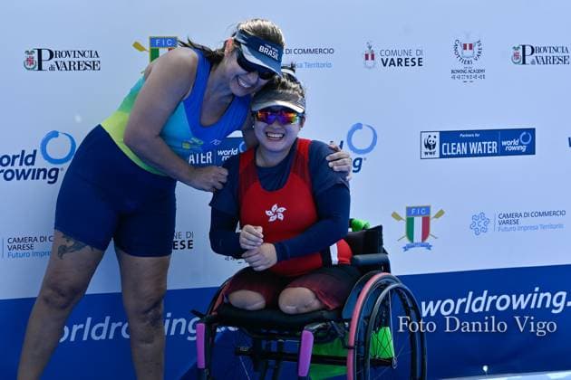 PR2 Women s Single Sculls Final: Josiane Dias De Lima (BRA) gold Medal and Ka Yee Ip (HKG) bronze medal during 2023 World Rowing Cup II, Canoying in Varese, Italy, June 16 2023  Copyright: xDaniloxVigo IPAxSportx xipa-agenx xx 0 IPA_IPA38693103