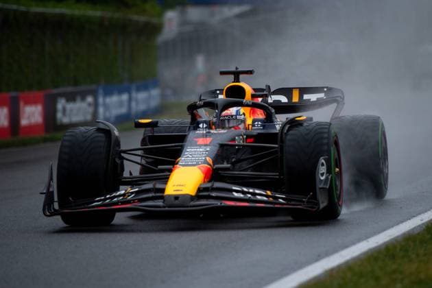 Max Verstappen (NED, Oracle Red Bull Racing, 01) im RB19 im Regen, CAN, Formel 1 Weltmeisterschaft, Grand Prix von Kanada, Circuit de Gilles Villeneuve Montreal, Freies Training, 17.06.2023 CAN, Formel 1 Weltmeisterschaft, Grand Prix von Kanada, Circuit de Gilles Villeneuve Montreal, Freies Training, 17.06.2023 Montreal Copyright: xEibner Memmlerx EP_MMR