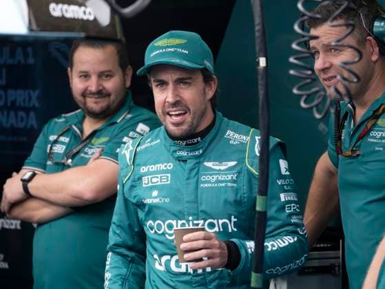 June 17, 2023, Montreal, PQ, Canada: Aston Martin driver Fernando Alonso, of Spain, gets ready for the third practice session at the Canadian Grand Prix Saturday, June 17, 2023 in Montreal. Fernando Alonso,  - ZUMAc35_ 20230617_zaf_c35_039 Copyright: xRyanxRemiorzx